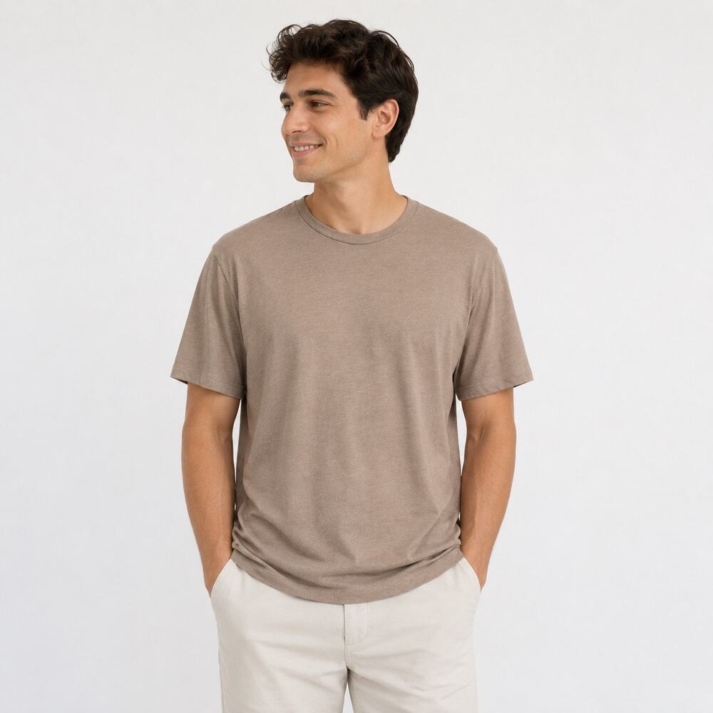 J.Crew Factory Cotton Blend Washed Jersey Tee Washed Bourbon Brown Size XL NWT